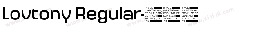 Lovtony Regular字体转换